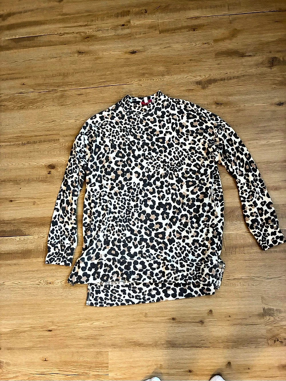 Cozy Leopard-Print Mock-Neck Sweater